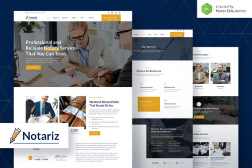 Best notary public Elementor template kit for legal services - Download now