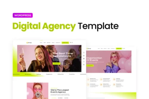 best event agency template kit for Elementor instant download