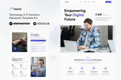best Elementor template kit for IT companies instant download