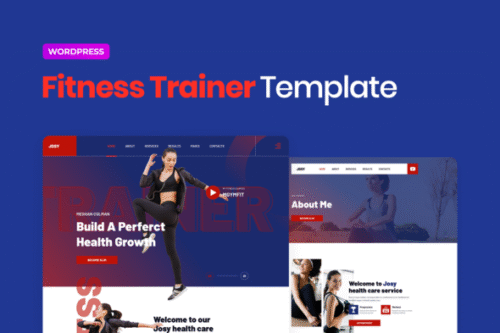 best Sport Fitness Elementor template kit instant download