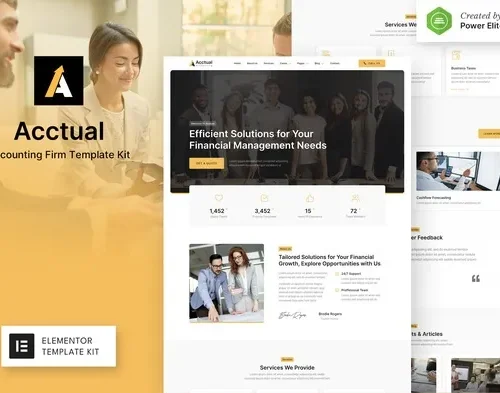 Acctual – Accounting Firm Elementor Template Kit