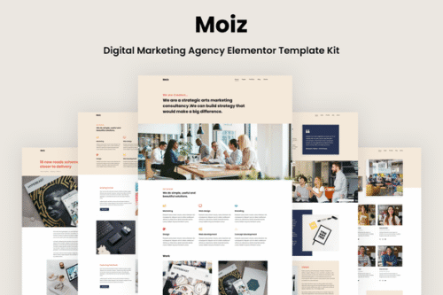 best digital marketing agency Elementor template instant download
