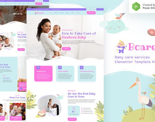 Bcare – Baby Care Services Elementor Template Kit