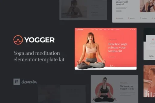 best yoga Elementor template kit instant download