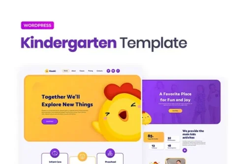 best kindergarten elementor template download