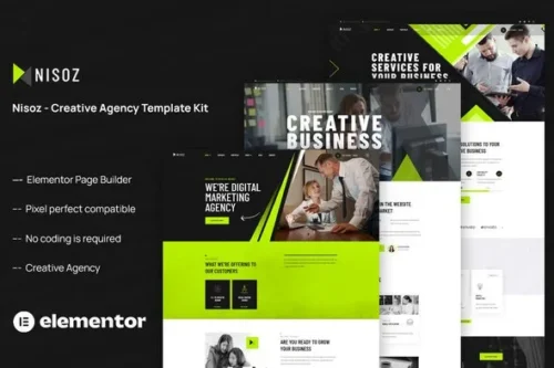 best Creative Agency Elementor template kit instant download