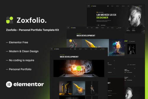 best Elementor portfolio template for instant download