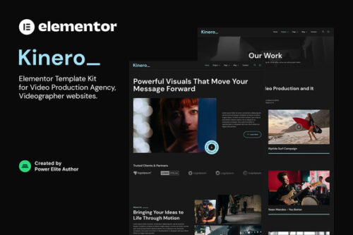 best video production agency Elementor template download