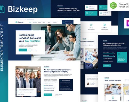Bizkeep - Bookkeeping & Accounting Service Elementor Template Kit