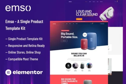 best single product elementor template instant download