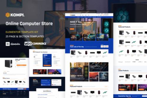 best Kompi computer store WordPress template download