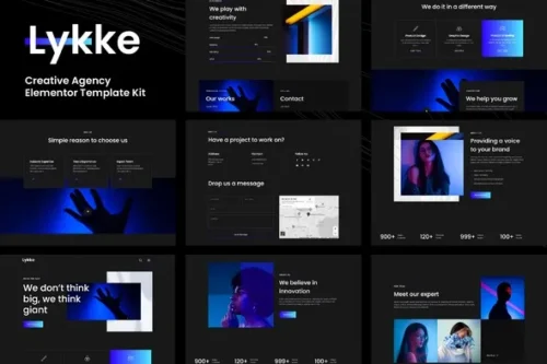 best creative agency Elementor template kit download