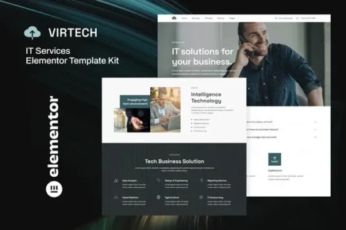 best Elementor IT template kit instant download premium