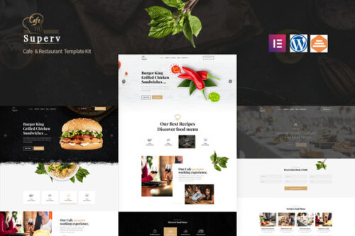 best restaurant Elementor template for cafe websites instant download