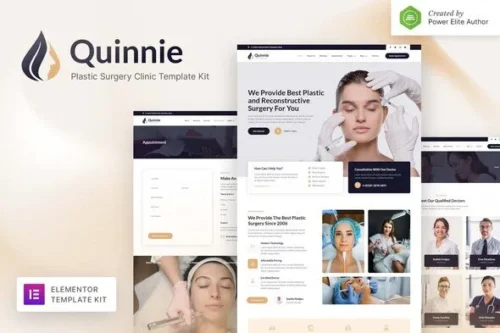 best plastic surgery Elementor template kit instant download