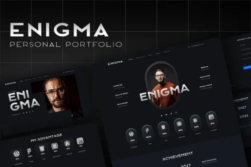 best Enigma Elementor portfolio template instant download