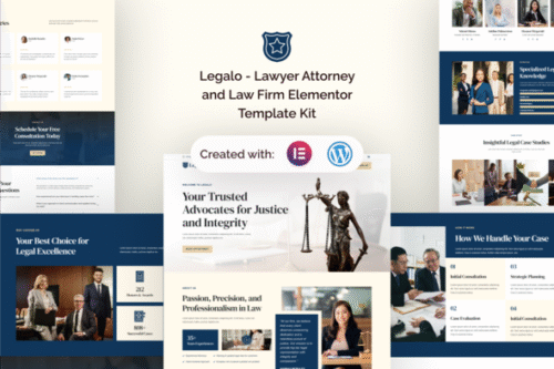 best lawyer attorney Elementor template kit download