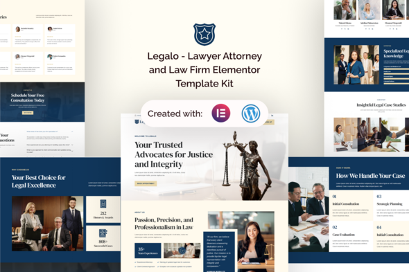 Legalo - Lawyer Attorney and Law Firm Elementor Template Kit best lawyer attorney Elementor template kit download
