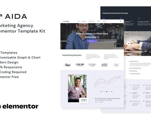 AIDA - Marketing Agency Elementor Template Kit