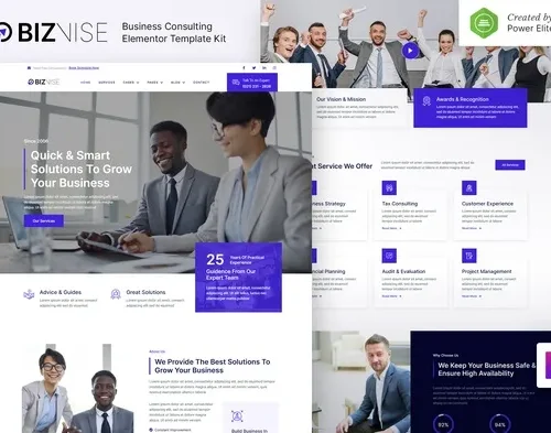 Biznise – Business Consulting Elementor Template Kit