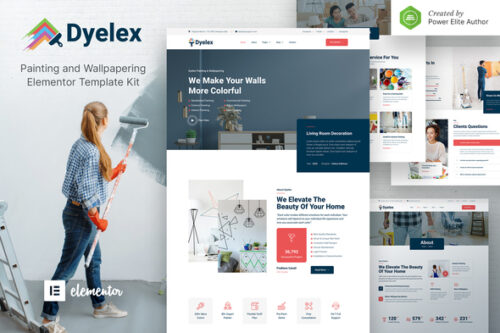 best Dyelex painting website template instant download