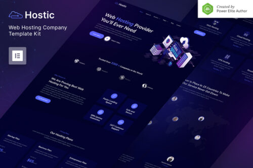best web hosting Elementor template kit download