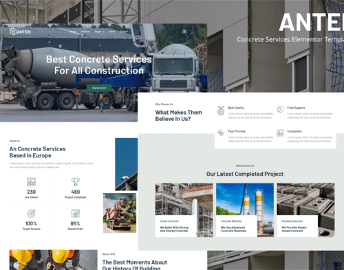 Anteri - Concrete Services Elementor Template Kit