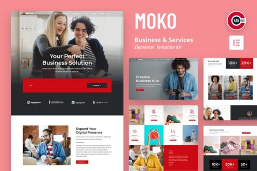 best Moko business Elementor template kit download