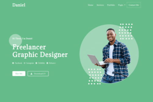 best Daniel freelancer portfolio template download