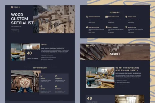 best carpenter website template instant download