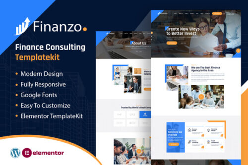 Best Finanzo Elementor finance template download