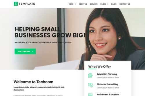 best investment consulting Elementor template kit download