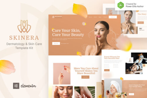 best dermatology Elementor template kit instant download