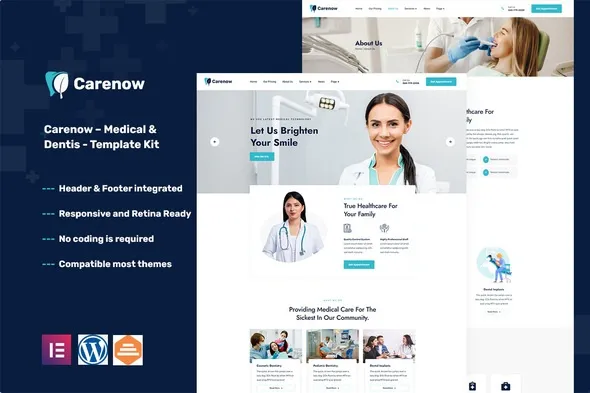 https://previews.customer.envatousercontent.com/files/344238619/cover1.jpg best medical Elementor template kit for dental websites download