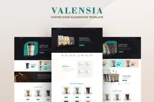 best Valensia coffee shop website template download