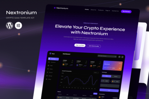 best Nextronium crypto SaaS template download