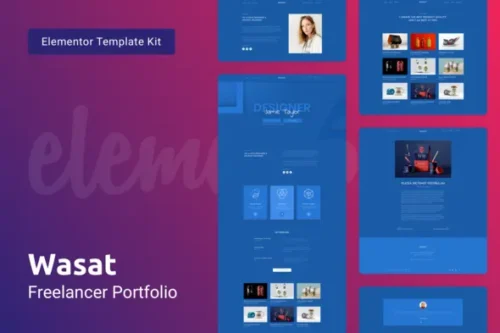 best Wasat portfolio template Elementor download instant access