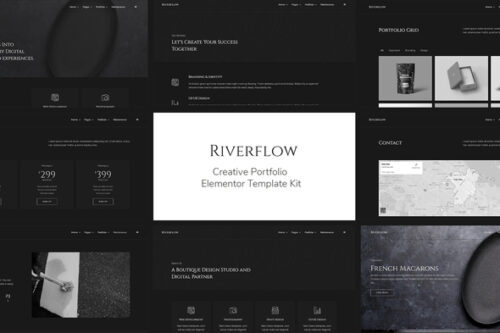 best creative portfolio Elementor template kit instant download