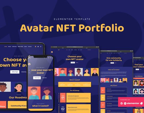 Avatar - NFT Portfolio Elementor Template Kit