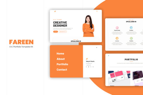 best Farren CV resume template for Elementor instant download