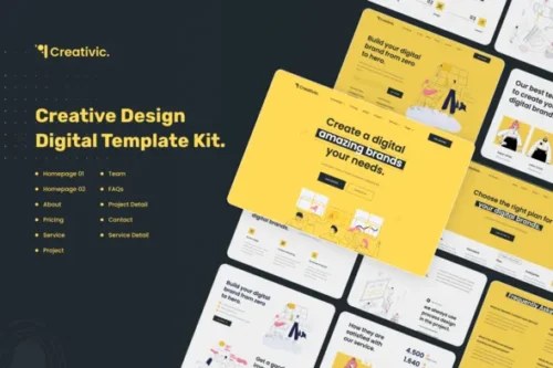 best Creativic Elementor template kit download