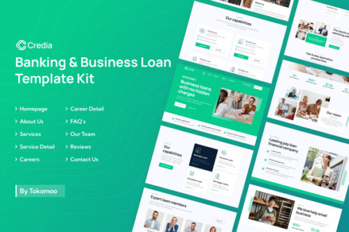 best banking Elementor template kit instant download