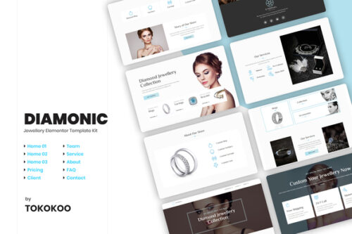 best Jewelry Store Elementor template kit premium download