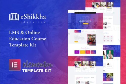 best eLearning Elementor template kit instant download