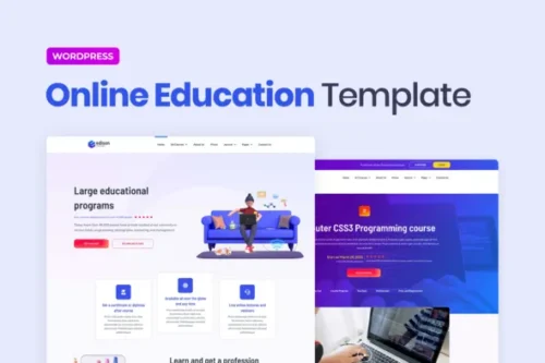 best Edison online education template kit download