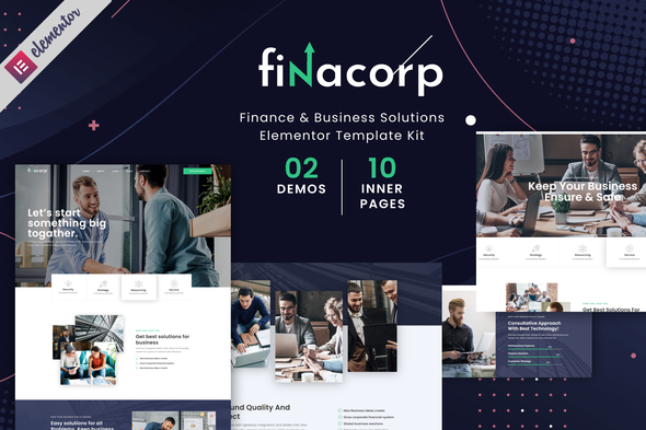 FinaCorp - Finance Corporate Elementor Template Kit best finance corporate Elementor template kit download