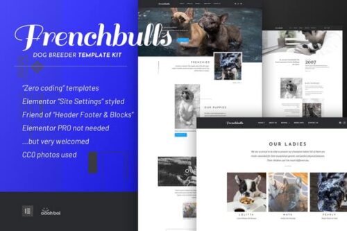 best Frenchbulls dog breeder website template download