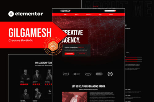 best creative portfolio Elementor template kit download