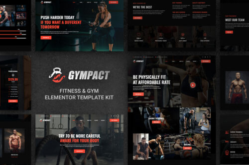 best Gympact Elementor template for gym website download