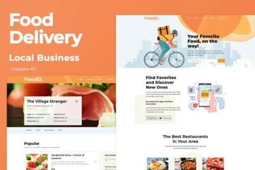 best FoodDelivery Elementor Template Kit instant download